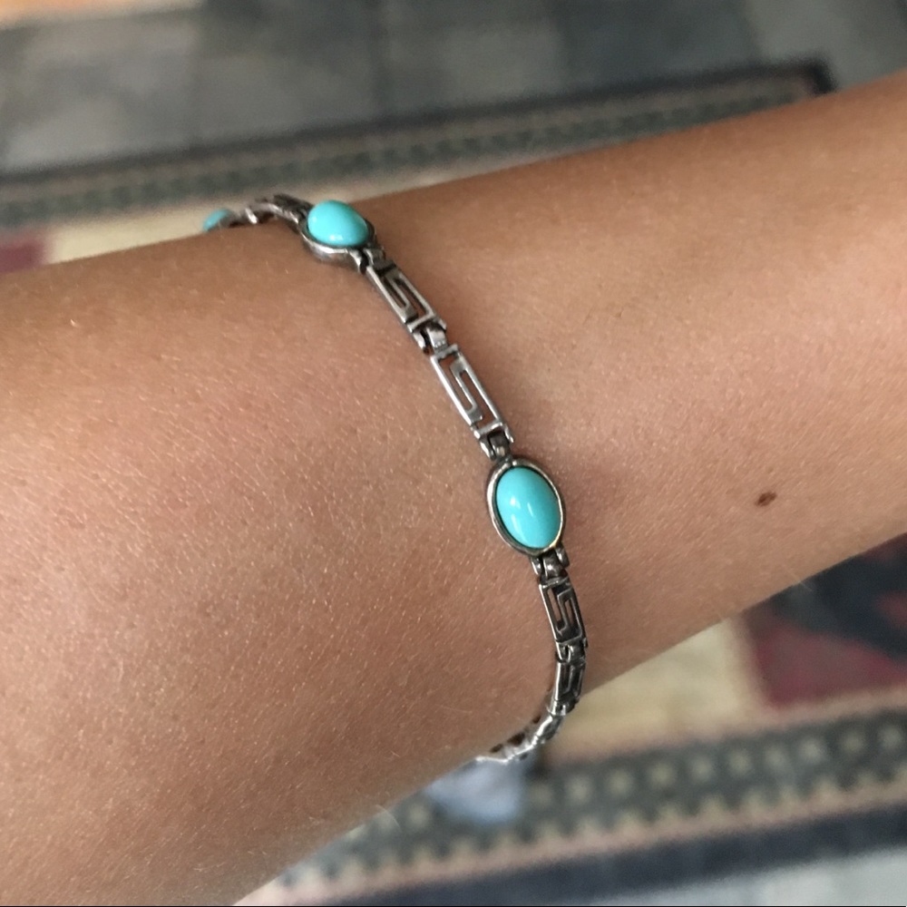 Turquoise and Silver Bracelet from Greece